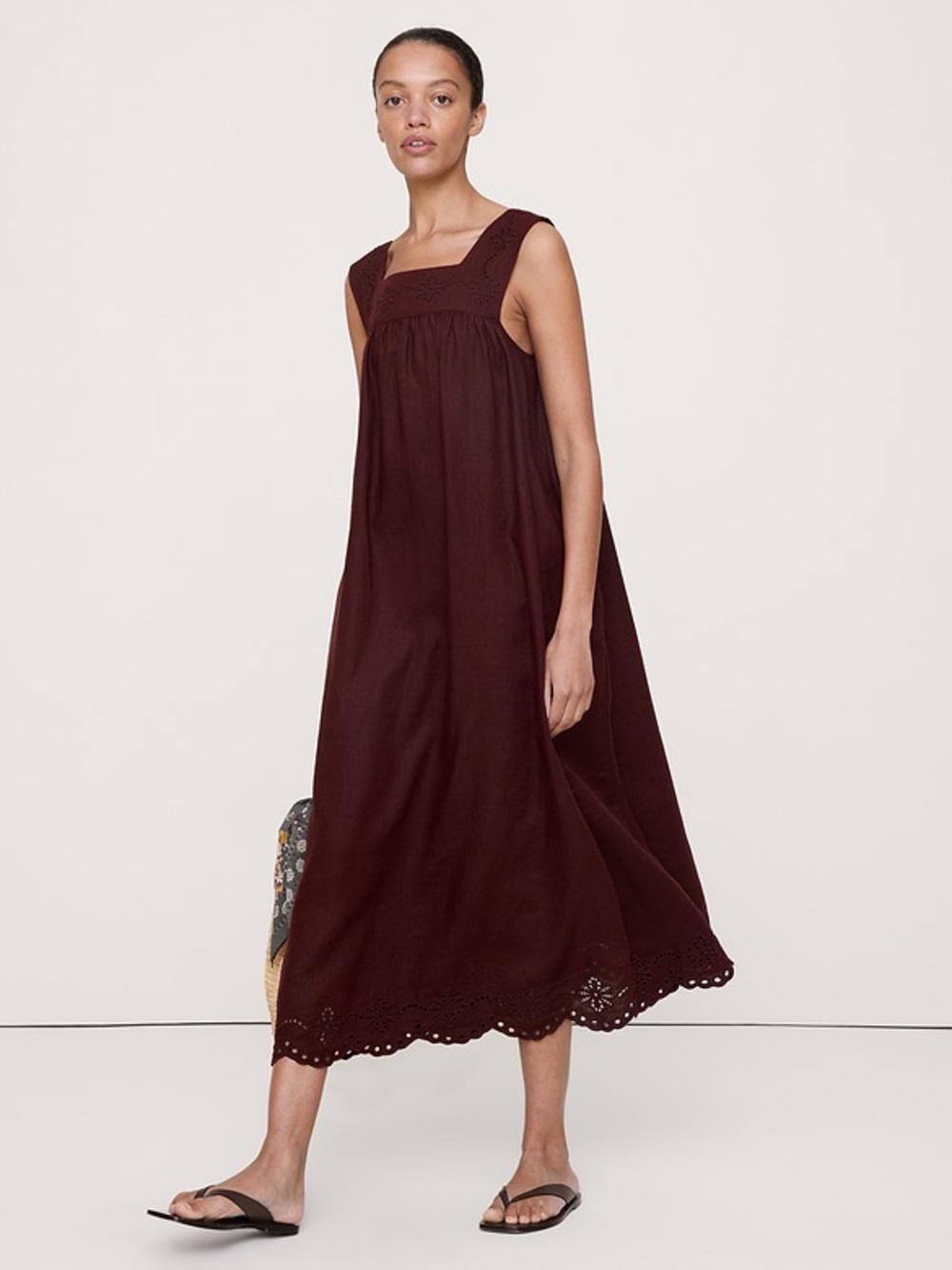Banana Republic Burgundy Maxi Dress